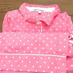 Pink and white Victoria’s Secret Pajamas.